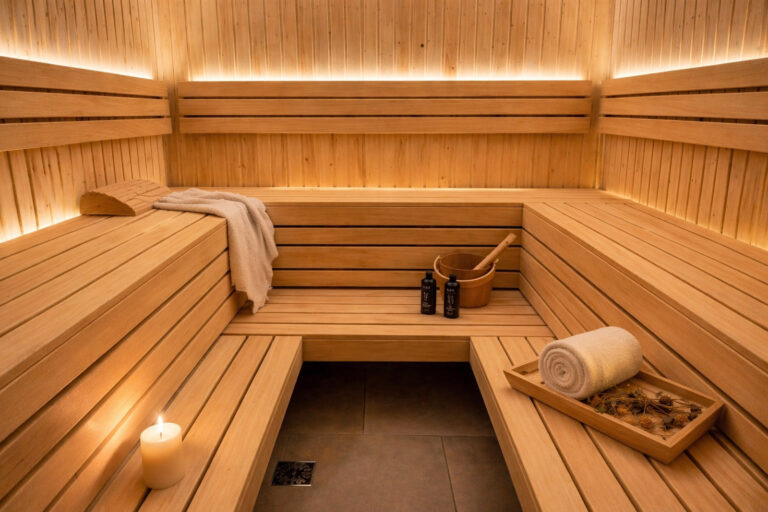 sauna bewerkt